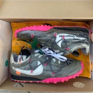 Off white X Wmns Waffle Racer “ Fuchsia”